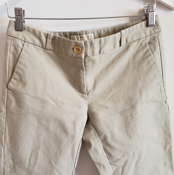 Michael Kors Ankle Stretch Trousers Tan Riding Style Woman Size 4 EUC - Picture 3 of 13